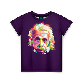 Детская футболка 3D с принтом Альберт Эйнштейн в Белгороде, 100% гипоаллергенный полиэфир | прямой крой, круглый вырез горловины, длина до линии бедер, чуть спущенное плечо, ткань немного тянется | albert einstein | идея | интеллект | искусство | наука | открытие | прикол | профессор | ум | учёный | юмор