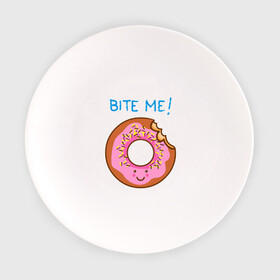 Тарелка с принтом Укуси меня в Белгороде, фарфор | диаметр - 210 мм
диаметр для нанесения принта - 120 мм | Тематика изображения на принте: bart | donut | food | homer | simpsons | аппетит | барт | гомер | еда | мультфильм | пончик | симпсоны | сладкий