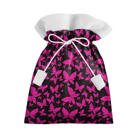 Подарочный 3D мешок с принтом Розовые бабочки в Белгороде, 100% полиэстер | Размер: 29*39 см | Тематика изображения на принте: butterflies | pink | бабочки | красота | крылья | нежность | орнамент | розовый | узор