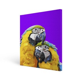Холст квадратный с принтом Попугайчики в Белгороде, 100% ПВХ |  | Тематика изображения на принте: bird | животные | попугайчики | птицы | текстуры