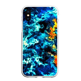 Чехол для iPhone XS Max матовый с принтом Frozen abstraction в Белгороде, Силикон | Область печати: задняя сторона чехла, без боковых панелей | 3d | абстракция | волны | другие | краска | линии | оптические | полосы | прикольные | разводы | узоры | фрактал | цветные | яркие