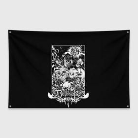 Флаг-баннер с принтом Metalocalypse (Dethklok) 3 в Белгороде, 100% полиэстер | размер 67 х 109 см, плотность ткани — 95 г/м2; по краям флага есть четыре люверса для крепления | dethklok | metalocalypse