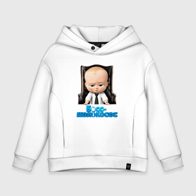 Детское худи Oversize хлопок с принтом Boss Baby в Белгороде, френч-терри — 70% хлопок, 30% полиэстер. Мягкий теплый начес внутри —100% хлопок | боковые карманы, эластичные манжеты и нижняя кромка, капюшон на магнитной кнопке | boss baby | босс | мультфильмы