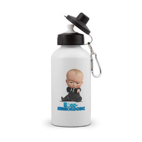 Бутылка спортивная с принтом Boss Baby в Белгороде, металл | емкость — 500 мл, в комплекте две пластиковые крышки и карабин для крепления | boss baby | босс | мультфильмы