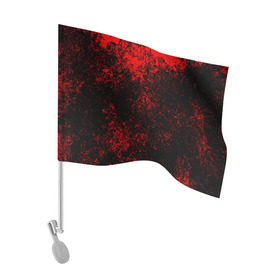 Флаг для автомобиля с принтом Брызги красок(red style) в Белгороде, 100% полиэстер | Размер: 30*21 см | abstraction | color | paint | spray | tie dye | абстракция | брызги красок | всплеск красок | капли красок | текстуры