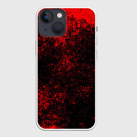 Чехол для iPhone 13 mini с принтом Брызги красок(red style) в Белгороде,  |  | abstraction | color | paint | spray | tie dye | абстракция | брызги красок | всплеск красок | капли красок | текстуры