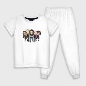 Детская пижама хлопок с принтом Metalocalypse (Dethklok) 16 в Белгороде, 100% хлопок |  брюки и футболка прямого кроя, без карманов, на брюках мягкая резинка на поясе и по низу штанин
 | dethklok | metalocalypse