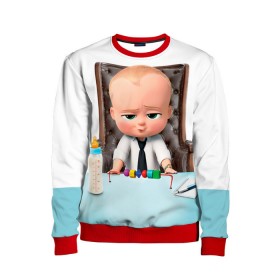 Детский свитшот 3D с принтом Boss Baby в Белгороде, 100% полиэстер | свободная посадка, прямой крой, мягкая тканевая резинка на рукавах и понизу свитшота | boss baby | босс | молокосос | мультфильмы