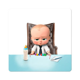 Магнит виниловый Квадрат с принтом Boss Baby в Белгороде, полимерный материал с магнитным слоем | размер 9*9 см, закругленные углы | Тематика изображения на принте: boss baby | босс | молокосос | мультфильмы
