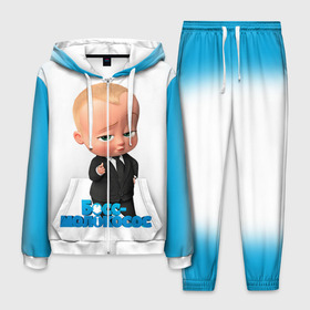 Мужской костюм 3D с принтом Boss Baby в Белгороде, 100% полиэстер | Манжеты и пояс оформлены тканевой резинкой, двухслойный капюшон со шнурком для регулировки, карманы спереди | boss baby | босс | молокосос | мультфильмы