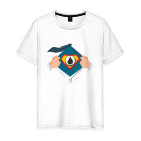Мужская футболка хлопок с принтом Super oilman в Белгороде, 100% хлопок | прямой крой, круглый вырез горловины, длина до линии бедер, слегка спущенное плечо. | газ | нефть