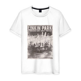 Мужская футболка хлопок с принтом Linkin Park афиша в Белгороде, 100% хлопок | прямой крой, круглый вырез горловины, длина до линии бедер, слегка спущенное плечо. | Тематика изображения на принте: bennington | chester | linkin park | альтернативный метал | альтернативный рок | беннингтон | группа | концерт | линкин парк | музыкант | ню метал | певец | рок | рэп | рэп рок | честер | электроник рок
