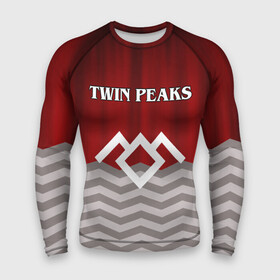 Мужской рашгард 3D с принтом Twin Peaks в Белгороде,  |  | Тематика изображения на принте: twin peaks | арт | лого | полосы | сериал | твин пикс | текстура | фильмы