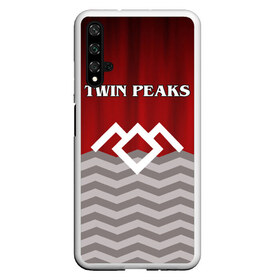 Чехол для Honor 20 с принтом Twin Peaks в Белгороде, Силикон | Область печати: задняя сторона чехла, без боковых панелей | twin peaks | арт | лого | полосы | сериал | твин пикс | текстура | фильмы