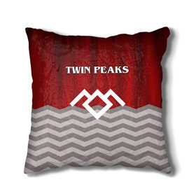 Подушка 3D с принтом Twin Peaks в Белгороде, наволочка – 100% полиэстер, наполнитель – холлофайбер (легкий наполнитель, не вызывает аллергию). | состоит из подушки и наволочки. Наволочка на молнии, легко снимается для стирки | twin peaks | арт | лого | полосы | сериал | твин пикс | текстура | фильмы