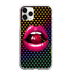 Чехол для iPhone 11 Pro матовый с принтом Pop art в Белгороде, Силикон |  | cherry | colorful | fashion | funny | gesture | lips | lipstick | makeup | mouth | pop art | rainbow | style | веселый | вишенка | вишня | губы | жест | зубы | клубный | любовь | макияж | мода | помада | поп арт | прикольный | радуга | рот | стиль | страс