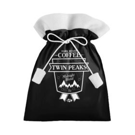 Подарочный 3D мешок с принтом Twin Peaks Coffee в Белгороде, 100% полиэстер | Размер: 29*39 см | twin peaks | арт | купер | сериал | твин пикс | фильмы | черно белые