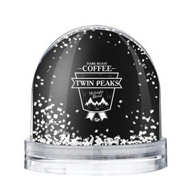 Водяной шар с принтом Twin Peaks Coffee в Белгороде, Пластик | Изображение внутри шара печатается на глянцевой фотобумаге с двух сторон | Тематика изображения на принте: twin peaks | арт | купер | сериал | твин пикс | фильмы | черно белые