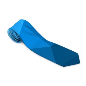 Галстук 3D с принтом geometric blue в Белгороде, 100% полиэстер | Длина 148 см; Плотность 150-180 г/м2 | Тематика изображения на принте: abstraction | абстракция | геометрия | грани | линии | полигоны | розовый | сочетания | текстура | треугольники
