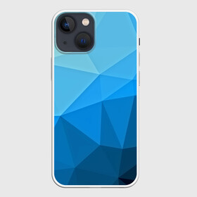 Чехол для iPhone 13 mini с принтом geometric blue в Белгороде,  |  | abstraction | абстракция | геометрия | грани | линии | полигоны | розовый | сочетания | текстура | треугольники