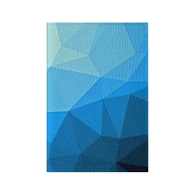 Обложка для паспорта матовая кожа с принтом geometric blue в Белгороде, натуральная матовая кожа | размер 19,3 х 13,7 см; прозрачные пластиковые крепления | Тематика изображения на принте: abstraction | абстракция | геометрия | грани | линии | полигоны | розовый | сочетания | текстура | треугольники