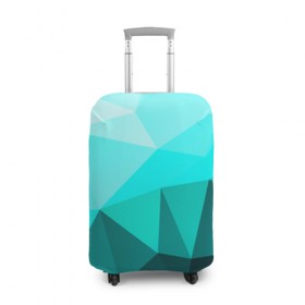 Чехол для чемодана 3D с принтом Green geometric в Белгороде, 86% полиэфир, 14% спандекс | двустороннее нанесение принта, прорези для ручек и колес | abstraction | абстракция | геометрия | грани | линии | полигоны | сочетания | текстура | треугольники