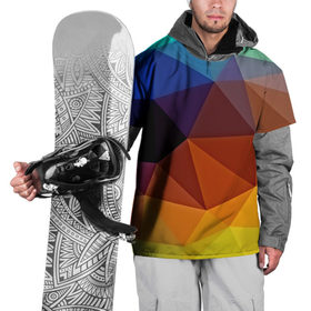 Накидка на куртку 3D с принтом Цветные стёкла в Белгороде, 100% полиэстер |  | abstraction | абстракция | геометрия | грани | линии | полигоны | розовый | сочетания | текстура | треугольники