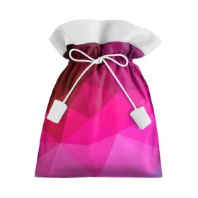 Подарочный 3D мешок с принтом Pink Polygon в Белгороде, 100% полиэстер | Размер: 29*39 см | 