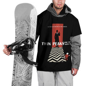 Накидка на куртку 3D с принтом Twin Peaks в Белгороде, 100% полиэстер |  | twin peaks | агент дейл  купер | арт | сериал | твин пикс | фильмы
