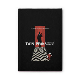Обложка для автодокументов с принтом Twin Peaks в Белгороде, натуральная кожа |  размер 19,9*13 см; внутри 4 больших “конверта” для документов и один маленький отдел — туда идеально встанут права | twin peaks | агент дейл  купер | арт | сериал | твин пикс | фильмы