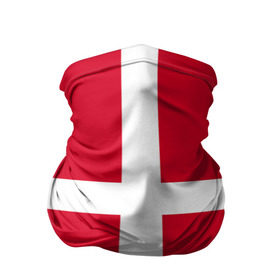 Бандана-труба 3D с принтом Флаг Дании в Белгороде, 100% полиэстер, ткань с особыми свойствами — Activecool | плотность 150‒180 г/м2; хорошо тянется, но сохраняет форму | danmark | denmark | flag | дания | флаг