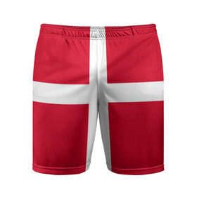 Мужские шорты 3D спортивные с принтом Флаг Дании в Белгороде,  |  | danmark | denmark | flag | дания | флаг