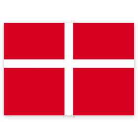 Поздравительная открытка с принтом Флаг Дании в Белгороде, 100% бумага | плотность бумаги 280 г/м2, матовая, на обратной стороне линовка и место для марки
 | danmark | denmark | flag | дания | флаг