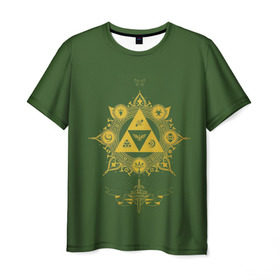 Мужская футболка 3D с принтом The Legend of Zelda в Белгороде, 100% полиэфир | прямой крой, круглый вырез горловины, длина до линии бедер | Тематика изображения на принте: breath of the wild | зельда | земля хайрул | линк