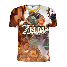 Мужская футболка 3D спортивная с принтом The Legend of Zelda в Белгороде, 100% полиэстер с улучшенными характеристиками | приталенный силуэт, круглая горловина, широкие плечи, сужается к линии бедра | breath of the wild | the legend of zelda
