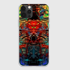 Чехол для iPhone 12 Pro с принтом psychedelic в Белгороде, силикон | область печати: задняя сторона чехла, без боковых панелей | abstraction | color | spray | абстракция | волны | краска | краски | линии | оптические | полосы | разводы | узоры | фрактал | цветные