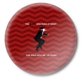 Значок с принтом Twin Peaks в Белгороде,  металл | круглая форма, металлическая застежка в виде булавки | twin peaks | арт | сериал | твин пикс | фильмы