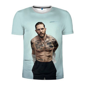 Мужская футболка 3D спортивная с принтом Tom Hardy в Белгороде, 100% полиэстер с улучшенными характеристиками | приталенный силуэт, круглая горловина, широкие плечи, сужается к линии бедра | tom hardy | актеры | том харди
