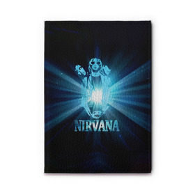 Обложка для автодокументов с принтом Группа Nirvana в Белгороде, натуральная кожа |  размер 19,9*13 см; внутри 4 больших “конверта” для документов и один маленький отдел — туда идеально встанут права | kurt cobain | nirvana | вечная память | гитара | гранж | кумир | курт кобейн | лучи | микрофон | музыкант | надпись | нирвана | певец | рок | свет