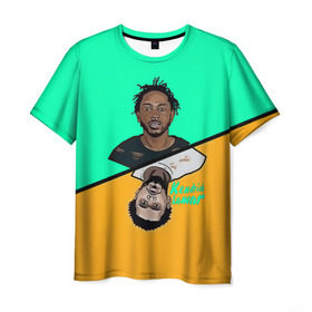 Мужская футболка 3D с принтом Kendrick Lamar в Белгороде, 100% полиэфир | прямой крой, круглый вырез горловины, длина до линии бедер | k dot | kendrick lamar | дакворт | двуликий | карта | картинка | кендрик | король | король хип хопа | ламар | лицо | музыкант | певец | репер | рисунок | хип хоп
