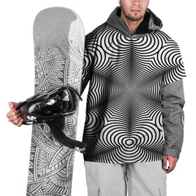 Накидка на куртку 3D с принтом Оптический pattern в Белгороде, 100% полиэстер |  | абстракция | волны | линии | оптические | полосы | разводы | узоры | фрактал