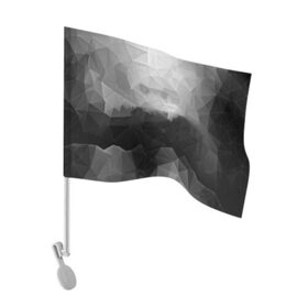 Флаг для автомобиля с принтом Polygon gray в Белгороде, 100% полиэстер | Размер: 30*21 см | abstraction | polygon | абстракция | грань | краски | кубик | кубики | линии | мозаика | ребро | текстура | узор