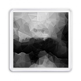 Магнит 55*55 с принтом Polygon gray в Белгороде, Пластик | Размер: 65*65 мм; Размер печати: 55*55 мм | Тематика изображения на принте: abstraction | polygon | абстракция | грань | краски | кубик | кубики | линии | мозаика | ребро | текстура | узор