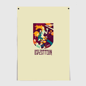 Постер с принтом Led Zeppelin Art в Белгороде, 100% бумага
 | бумага, плотность 150 мг. Матовая, но за счет высокого коэффициента гладкости имеет небольшой блеск и дает на свету блики, но в отличии от глянцевой бумаги не покрыта лаком | Тематика изображения на принте: poster