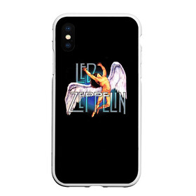 Чехол для iPhone XS Max матовый с принтом Led Zeppelin Angel в Белгороде, Силикон | Область печати: задняя сторона чехла, без боковых панелей | рок