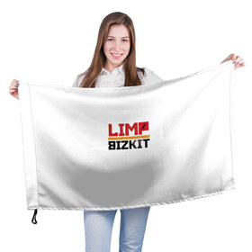 Флаг 3D с принтом Limp Bizkit Logo в Белгороде, 100% полиэстер | плотность ткани — 95 г/м2, размер — 67 х 109 см. Принт наносится с одной стороны | 