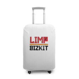 Чехол для чемодана 3D с принтом Limp Bizkit Logo в Белгороде, 86% полиэфир, 14% спандекс | двустороннее нанесение принта, прорези для ручек и колес | 