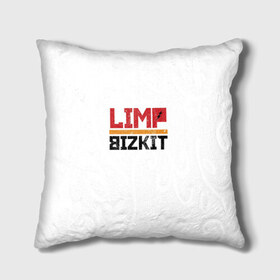 Подушка 3D с принтом Limp Bizkit Logo в Белгороде, наволочка – 100% полиэстер, наполнитель – холлофайбер (легкий наполнитель, не вызывает аллергию). | состоит из подушки и наволочки. Наволочка на молнии, легко снимается для стирки | 