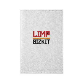 Обложка для паспорта матовая кожа с принтом Limp Bizkit Logo в Белгороде, натуральная матовая кожа | размер 19,3 х 13,7 см; прозрачные пластиковые крепления | Тематика изображения на принте: 
