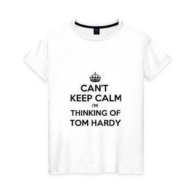 Женская футболка хлопок с принтом Tom Hardy в Белгороде, 100% хлопок | прямой крой, круглый вырез горловины, длина до линии бедер, слегка спущенное плечо | tom hardy | актеры | том харди